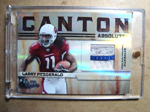 2009 Larry Fitzgerald Playoff Absolute Canton Absolutes GU Logo Patch 13/13 🔥🔥
