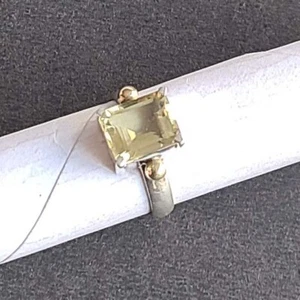 Cut Lemon Quartz 925 Sterling Silver Handmade Beautiful Ring All Size Available - Picture 1 of 13