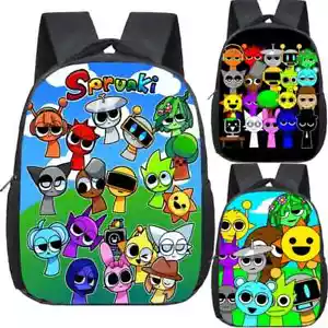 Cartoon Sprunki 12" Rucksack Schulranzen Junge & Mädchen Incredibox Schultasche klein - Bild 1 von 47