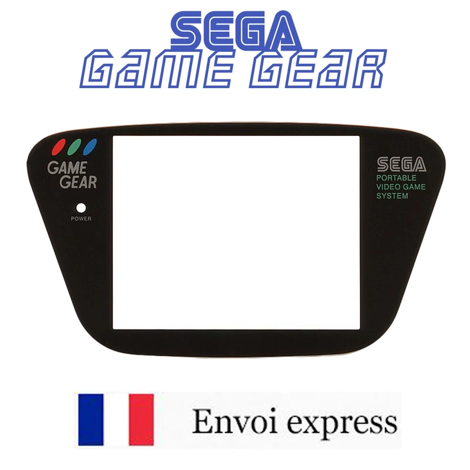 Ecran Sega Game Gear Screen Noir Black [Vitre remplacement GG]