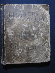1889 Harper's School Geography w/ NJ, PA, DE Geography Addendum [Hardcover] - Picture 1 of 18