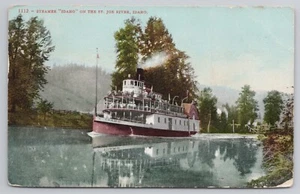 Passagiere auf Dampfer "Idaho" St John River Idaho 1910 Postkarte - Bild 1 von 2