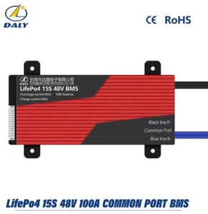 Sistema de gestión de baterías LiFePO4 BMS PCB 15S 48V 100A Daly equilibrado impermeable - Imagen 1 de 10