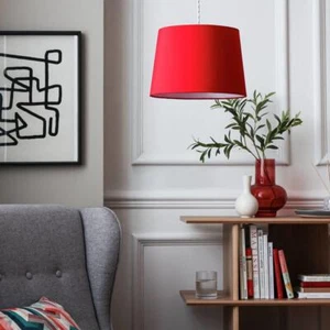 Home Hot Red Easy Fit Tapered Lampshade 29cm Damaged Dents Creases - Picture 1 of 12