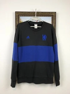 Adidas Chelsea Fútbol Sudadera Fútbol Raro Azul Cuello Redondo Hombres Talla M - Imagen 1 de 15