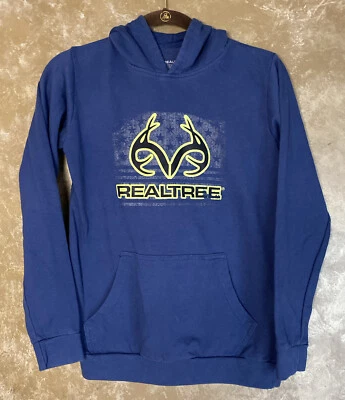 Realtree By Staghorn Creek Pullover Hoodie Blue Antler Logo..Size XL(16-18) - Image 1 of 3