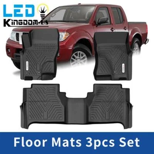 Floor Mats for 2008-2021 Nissan Frontier Crew Cab All Weather TPE 3PCS Liner Set - Picture 1 of 13