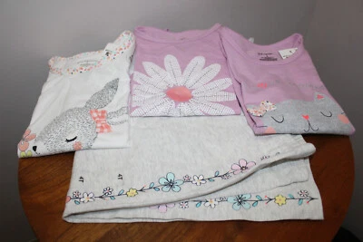 FIRST IMPRESSIONS GIRLS OUTFIT COMBO 4-PIECE 3 TOPS 1 LEGGINGS RABBIT SIZE 4T Foto 1 de 4