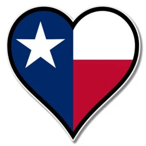 Texas Flag Heart Car Laptop Phone Vinyl Sticker - SELECT SIZE - Picture 1 of 1