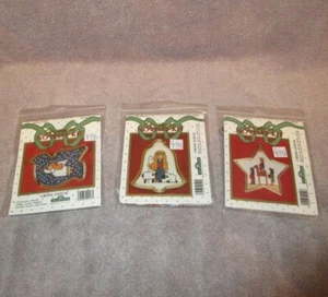 3X Lot Vtg Traditions Christmas Ornament Cross Stitch Kits Wisemen Angel NEW NOS - Picture 1 of 9