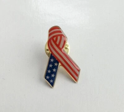 AMERICAN FLAG RIBBON PIN REMEMBRANCE United States Flag for Lapel, Tie, Shirt - Image 1 of 4
