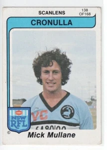1980 SCANLENS Rugby League - 138 Of 168 MICK MULLANE - CRONULLA SHARKS - Picture 1 of 2