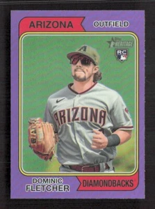 2023 Topps Heritage High Number béisbol Dominic Fletcher #556 cromo púrpura - Imagen 1 de 2