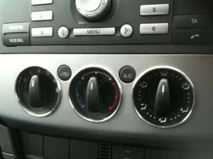 Fits Ford C-MAX 2003-2010 Aluminium Ringe für Lüftungsregler Heizungsregler x3 - Bild 1 von 5