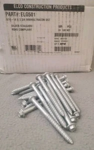 (25) Elco DeWalt 5/16 × 3-3/4" Ultracon (Tapcon) Hex WH Silver Stalgard ELG501 - Picture 1 of 2