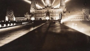 Paris Kolonialausstellung Angkor Wat Tempel bei Nacht altes Amateurfoto 1931 - Bild 1 von 4