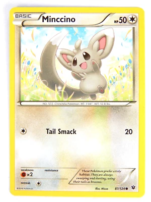 Minccino 87/124 (NM, Pokemon Card, Fates Collide, 2016, Colorless, Common) - Image 1 of 2