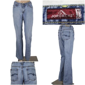 Vintage JORDACHE Women's 9/10 Long Lo-Rise Bootcut 100% Cotton Jeans 33.5 Inseam - Picture 1 of 12