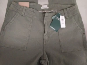 L.L. Bean Damen 1912 Favorite Fit Chino Hose Größe 14 Reg Grün Neu mit Etikett-NEU - Bild 1 von 12