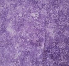 Butterfly Floral Purple Blender Bty Fabric Traditions Tonal Tone-On-Tone