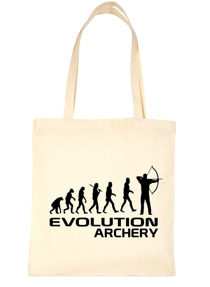 PRINTSHOP2000 Evolution Of Archery Bag For Life Shopping Tote Bag Ladies Gift