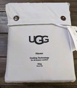UGG Haven King Laken Set Cooling Tech Oeko Tex Neu Bettwäsche Stone Hellgrau - Bild 1 von 5