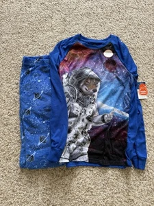 Boy's Blue Dog in Space Suit Long Sleeve Pajamas Size XXL (18) - NWT! - Picture 1 of 7