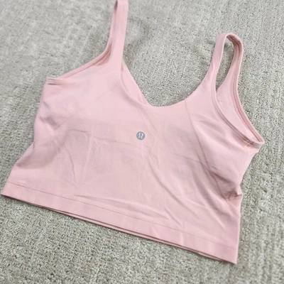 Camiseta sin mangas recortada Lululemon Align para mujer talla 6 rosa entrenamiento atletismo absorbente  Foto 1 de 4