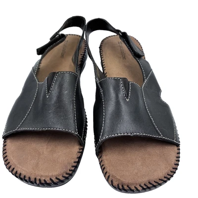 Naturalizer Rollin Sandals Black Leather Comfort Casual Women's 10M Adjustable - Image 1 of 4