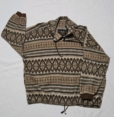 Suéter De Colección FRENCH COUNTRY EXPRESS Beige Fair Isle Tejido Para Hombre Talla Grande L Foto 1 de 4