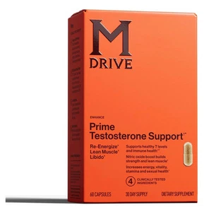 M Drive ENHANCE Prime Testosterone Booster Lean Muscle Stamina MDrive, 60 CT - Picture 1 of 11