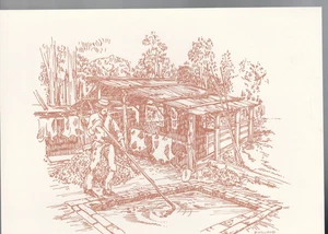 DIBUJOS HISTÓRICOS DE MARYBOROUGH QLD, IMPRESIÓN, POZOS DE BRONCEADO - Imagen 1 de 1