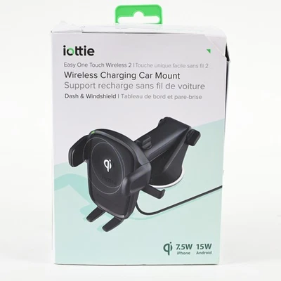 iOttie Car Charger Easy One Touch Wireless 2 Qi Charging Dashboard Phone Mount