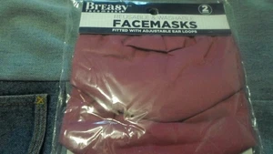 Breasy Gesichtsmaske-2 Stück-lila-wiederverwendbares und waschbares Tuch mit Ohrschlaufen  - Bild 1 von 5