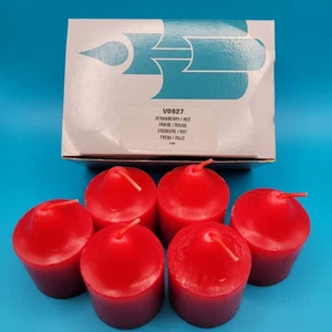 Juego de 6 velas votivas de fresa Partylite NUEVO V0627 rojo decoración del hogar - Imagen 1 de 6