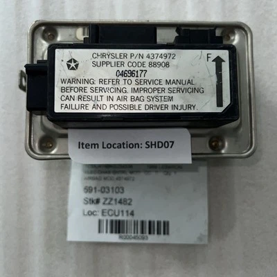 1989CHRYSLER LEBARON CHASSIS SRS CONTROL MODULE 4374972 / 88908 / C4696177 - Image 1 of 4
