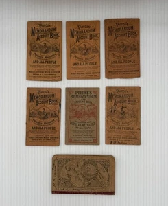 Pierce’s Memorandum & Account Books Lot of 6 Plus Bonus Booklet 1899-1924 VTG - Picture 1 of 10