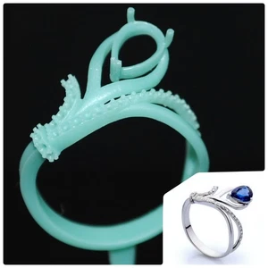 5 Stück Damenring Wachsmuster für Wachsausschmelzguss Schmuck / Wachsmodell_61082 - Bild 1 von 6