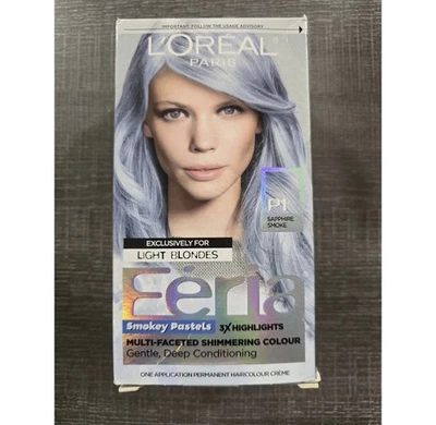 L'Oreal Paris Sapphire Smoke P1 Feria Smokey azul pastel destaques cor .11 - Imagem 1 de 4