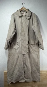Giacca Vintage Outback Trading Co Uomo Grande Tela Spolverino Cappotto Bottone a Scatto USA - Foto 1 di 13