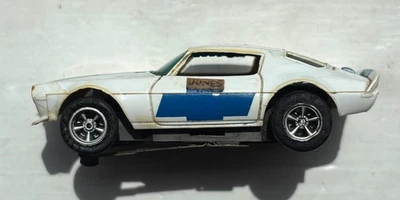 AFX AURORA 1972 CHEVY CAMARO Z-28 TRANS-AM #3 White & Blue HO Slot Car ORIGINAL - image 1 of 4