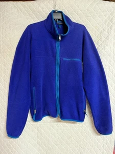Chaqueta De Colección Patagonia Synchilla Polar Cremallera Completa Hecha en EE. UU. Azul Para Hombre’s Grande - Imagen 1 de 5