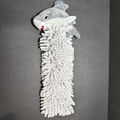 Norwegianx 🦈 Висящее Детское Полотенце Для Рук Шениль Микроволокно Детская Акула Домашнее Животное Для Сушки Б/У в отличном состоянии - Изображение 1 из 4