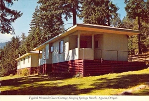 1970 OR Agness Singing Springs Ranch Guest Cottage Postcard 4x6 C6 - Picture 1 of 2