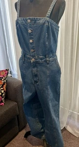 Awesome Denim Overalls By City Chic Size 14 New With Tag - Picture 1 of 8