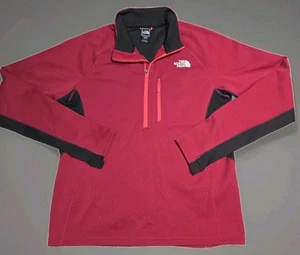 Pullover The North Face 1/4 cremallera para hombre talla grande rojo polar manga lobg - Imagen 1 de 6