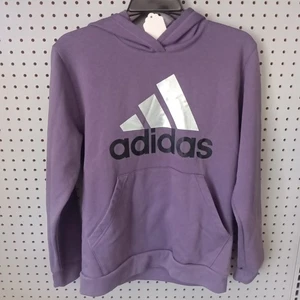 ADIDAS YOUTH PURPLE HOODIE SIZE L NEW - Picture 1 of 1