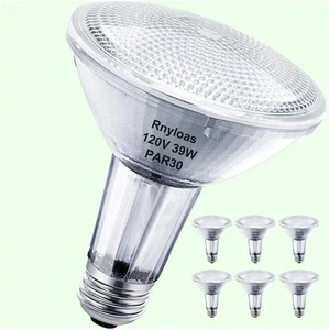 PAR30 Long Neck, 6PCS 39W 120V Light Bulb Long Lasting 2800K Warm White - Picture 1 of 6
