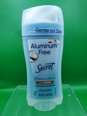 Secret Aluminum Free Dry Solid Deodorant Notes Of Coconut 48HR 2.4 oz New - Image 1 of 2