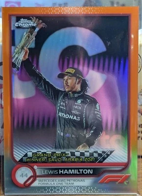 Topps Chrome 2022 Formula 1 Red/Orange Refractor Lewis Hamilton #171 - Image 1 of 2